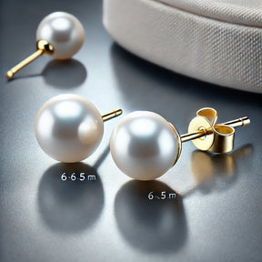 Basic Elegance 6-6.5mm Freshwater Pearls Stud Earrings